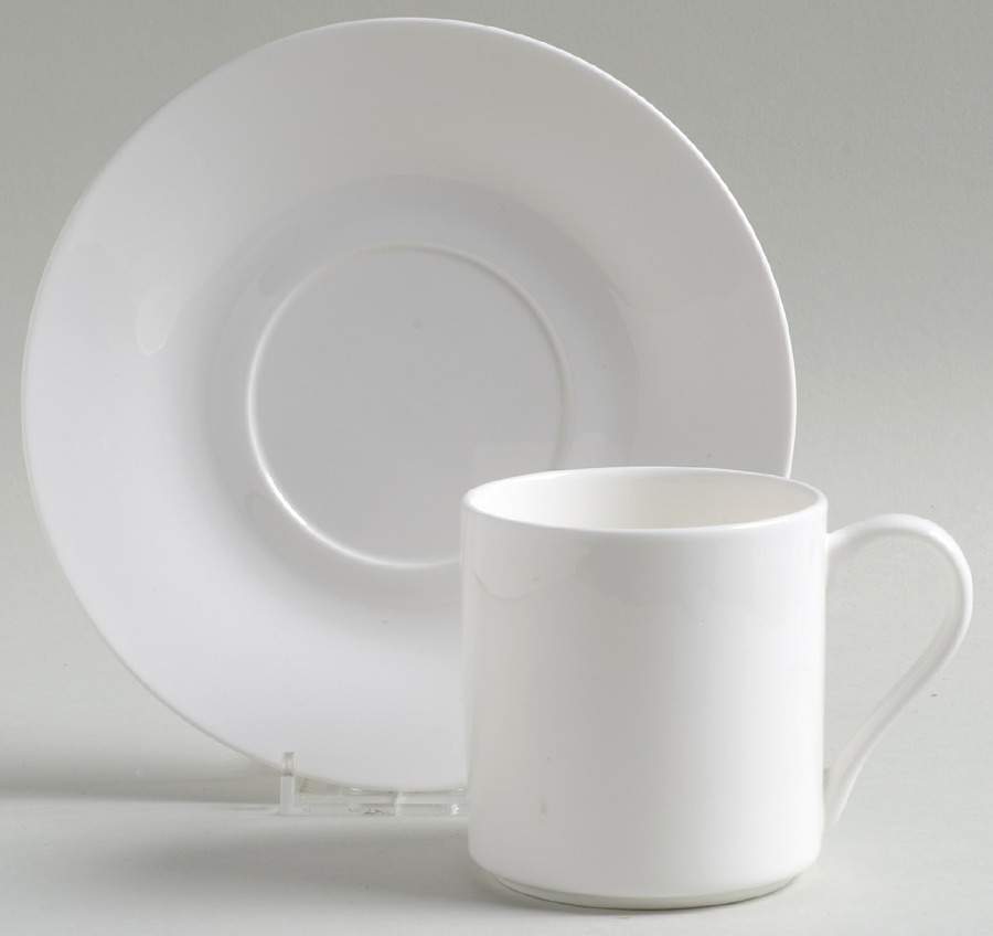 Pure Vanilla Flat Cup & Saucer Set by Red Vanilla-1