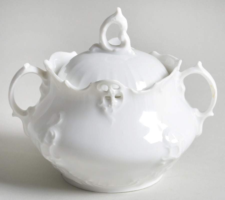 Moliere White Sugar Bowl & Lid by Rosenthal - Continental-1