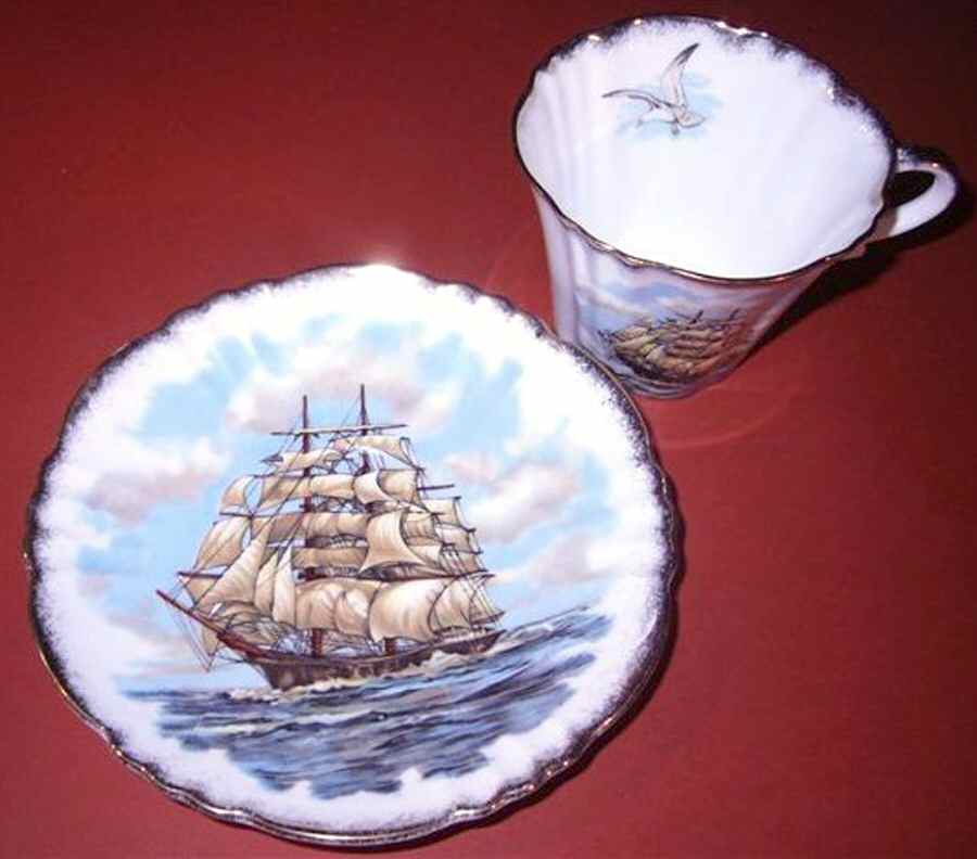 1612 Flat Cup & Saucer Set by Royal Standard-1