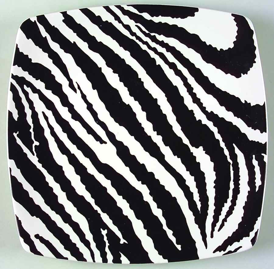 Zebra Collection Square Dinner Plate by Roscher & Co-1