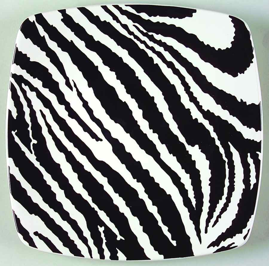 Zebra Collection Square Salad Plate by Roscher & Co-1