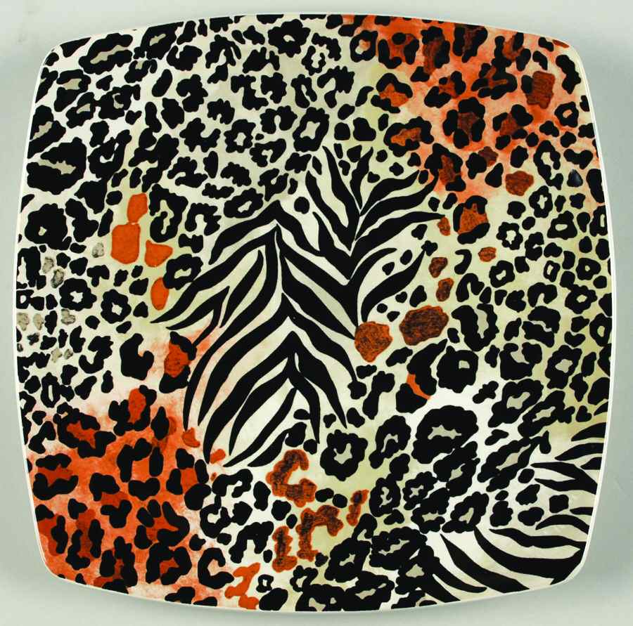 Wild Safari Square Dinner Plate by Roscher & Co-1
