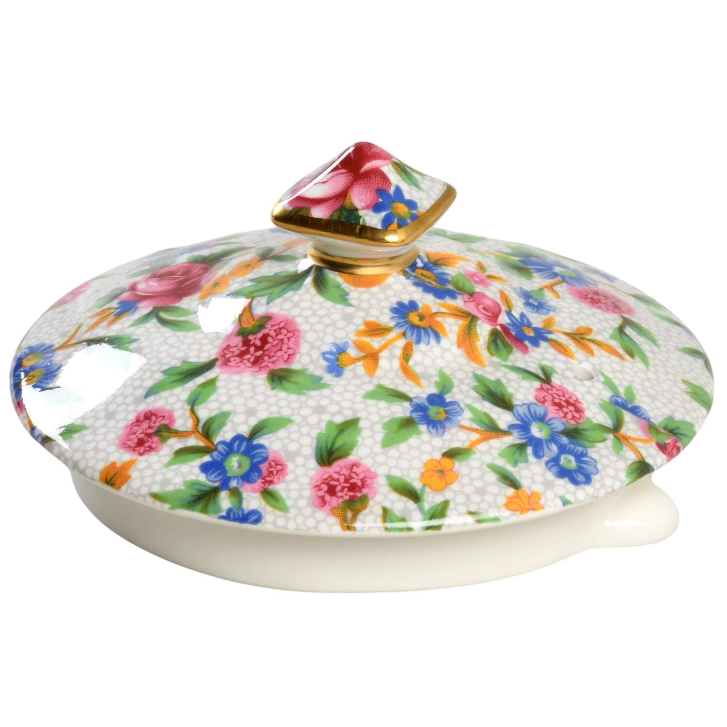 Old Cottage (Earthenware, Circa 1995) Lid for Teapot by Royal Winton-1