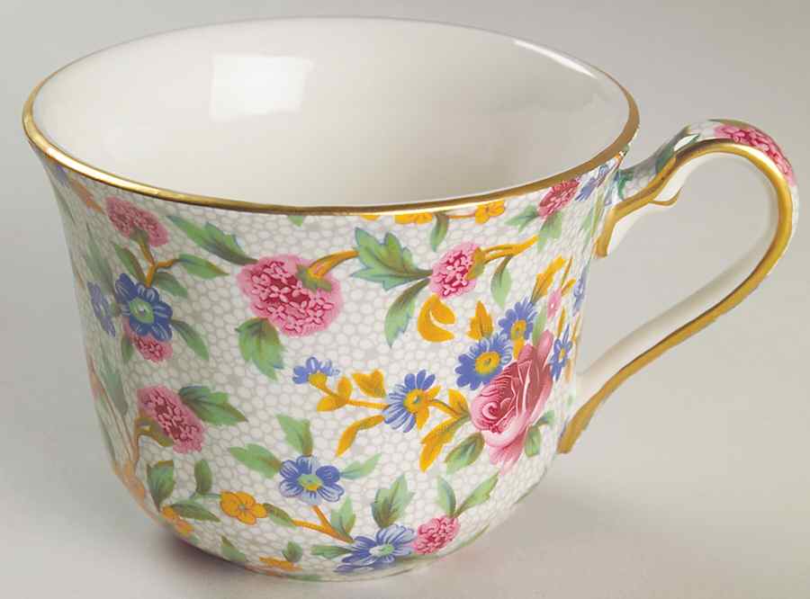 Old Cottage (Earthenware, Circa 1995) Flat Cup by Royal Winton-1