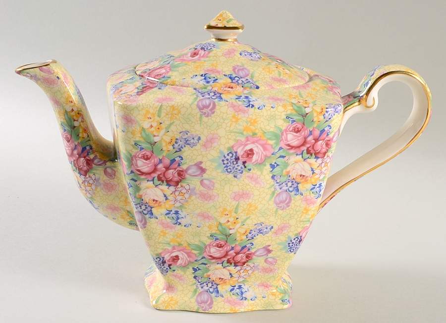 Welbeck (Bone, Circa 1995) Ascot Teapot & Lid by Royal Winton-1