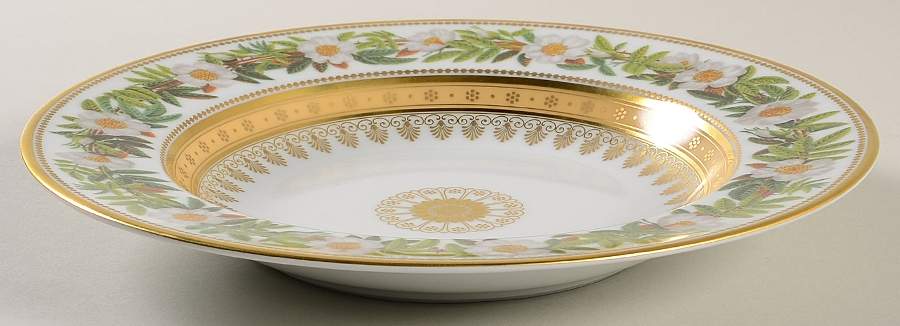 Botanique Large Rim Soup Bowl by Royale (France)-1