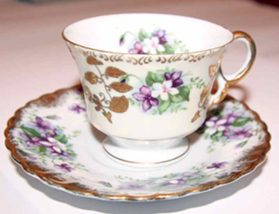 RSY32 Footed Cup & Saucer Set by Royal Sealy-1