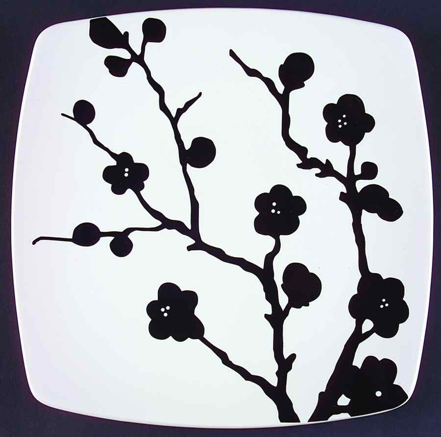 Spring Blossom Square Dinner Plate by Roscher & Co-1
