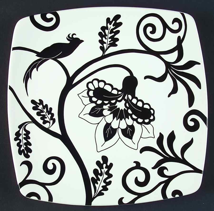 Songbird Black Dinner Plate by Roscher & Co-1