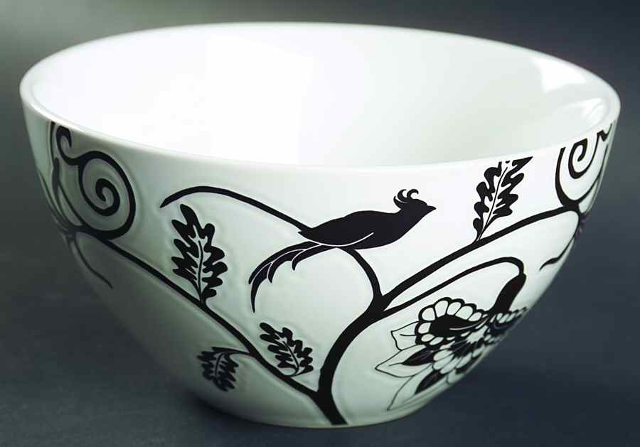 Songbird Black Soup/Cereal Bowl by Roscher & Co-1