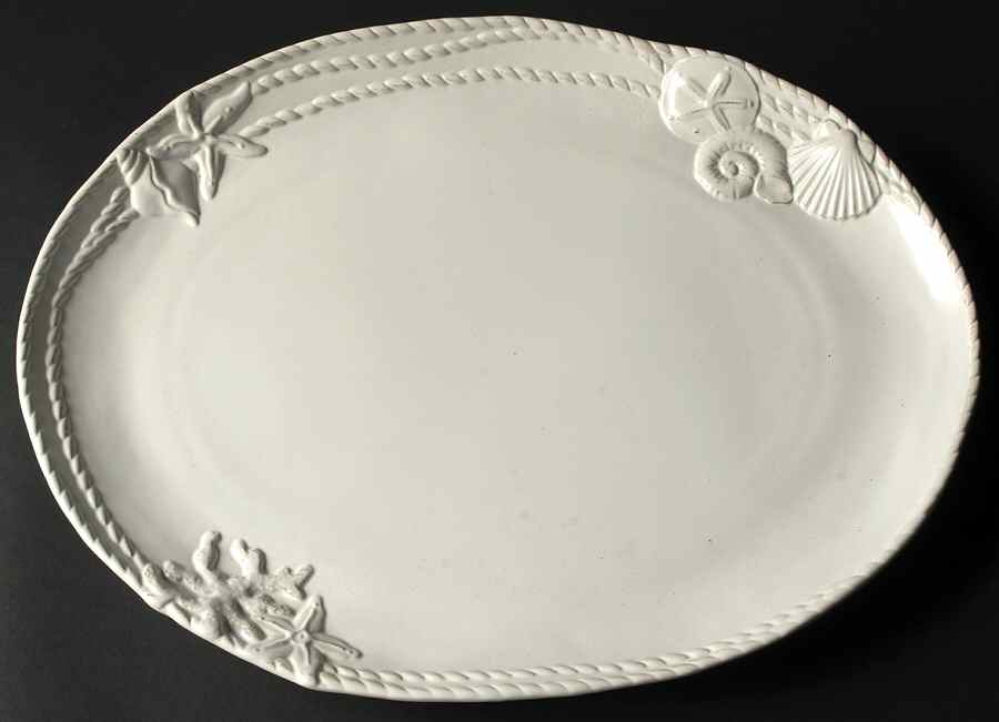 Nautilus Nets 18" Oval Serving Platter by Roscher & Co-1