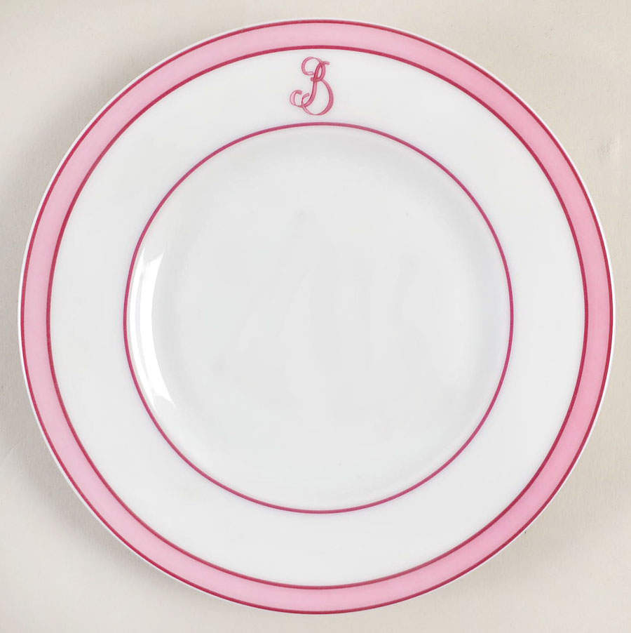 Tropic Pink (Monogram) Bread & Butter Plate by Raynaud-1