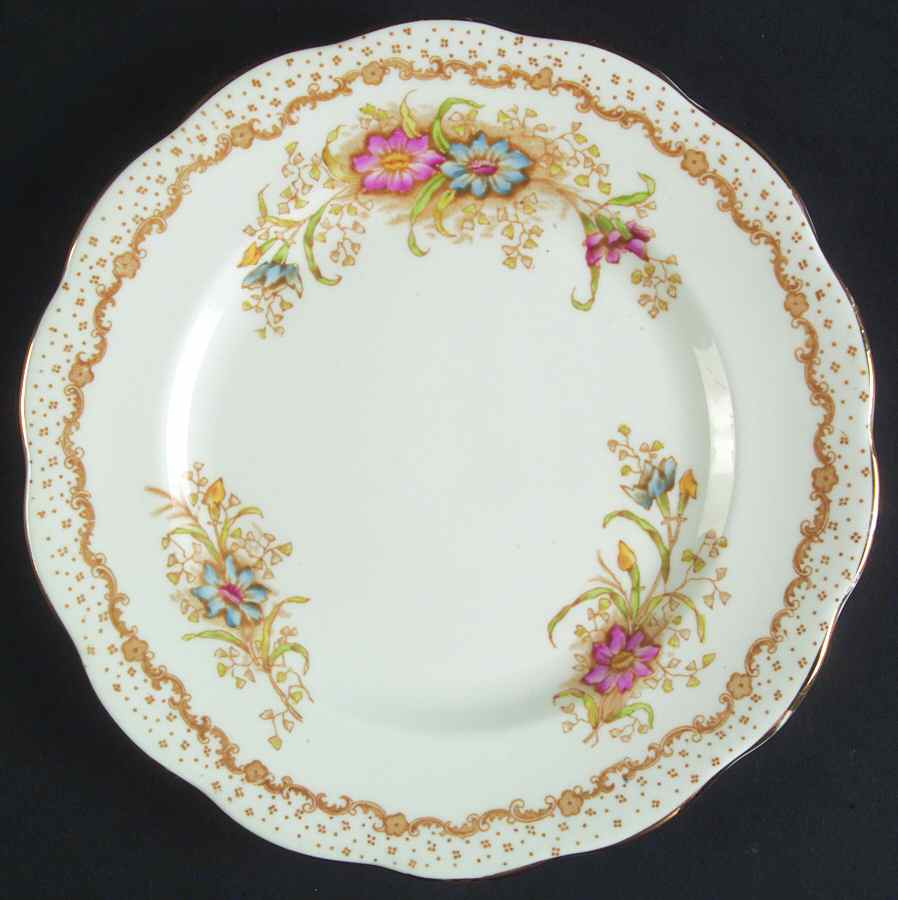 Gem (Tan Scrolls) Salad Plate by Royal Albert-1