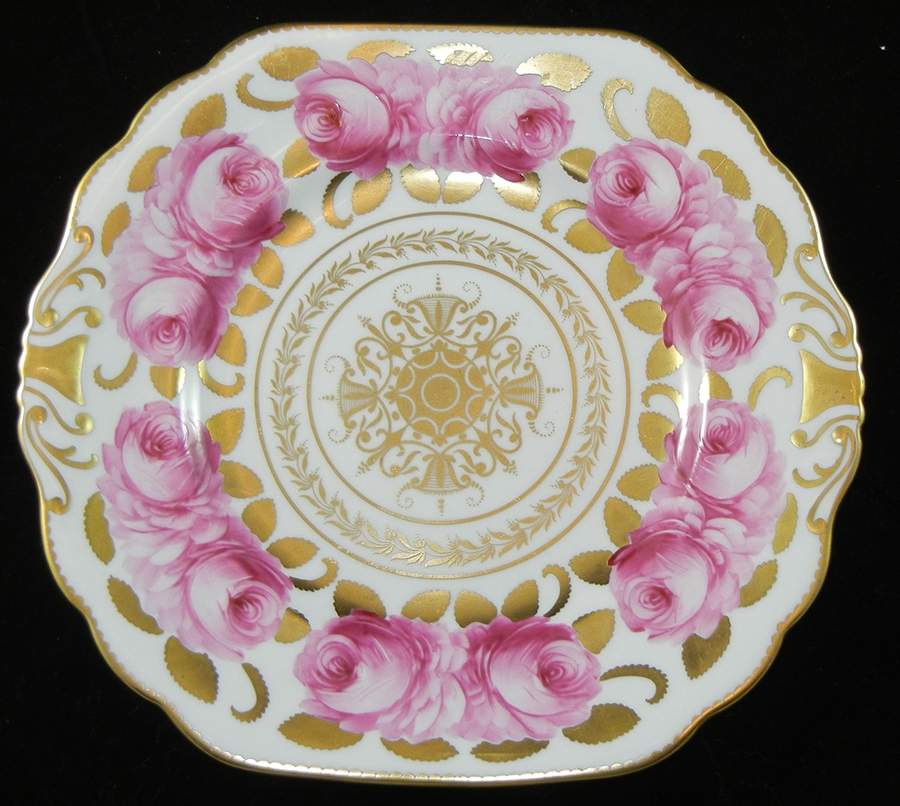 3497A Square Handled Cake Plate by Royal Chelsea-1
