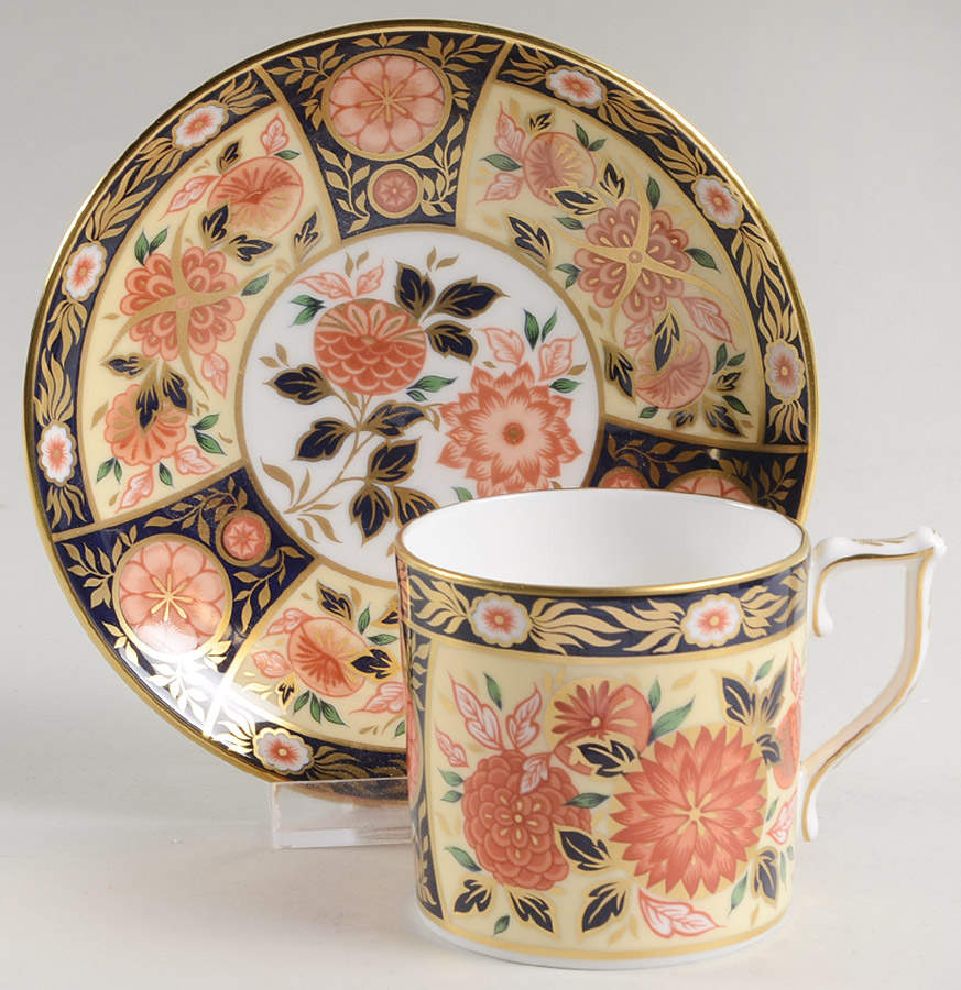 Tien Manh Dinh Flat Demitasse Cup & Saucer Set by Royal Crown Derby-1