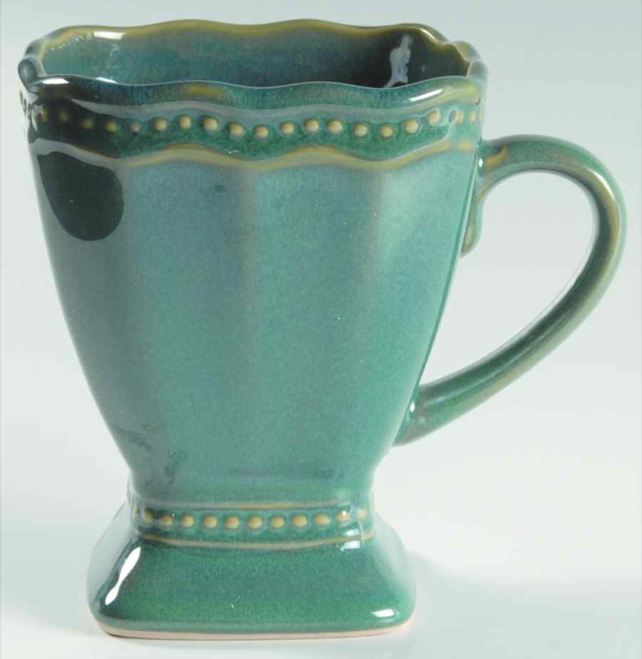 Hobnail Peacock Green (Square) Mug by Roscher & Co-1
