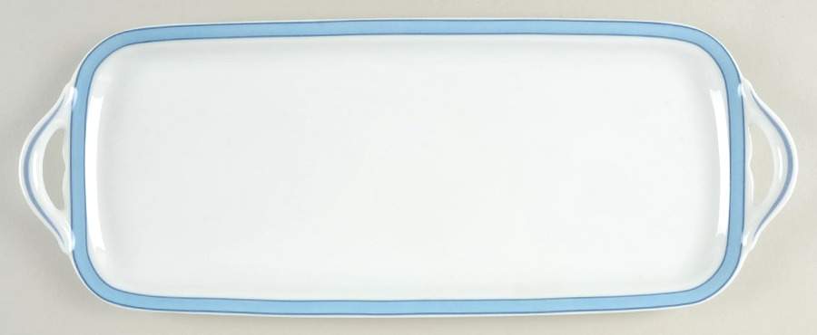 Tropic Blue (No Monogram) Oblong Cake Plate by Raynaud-1