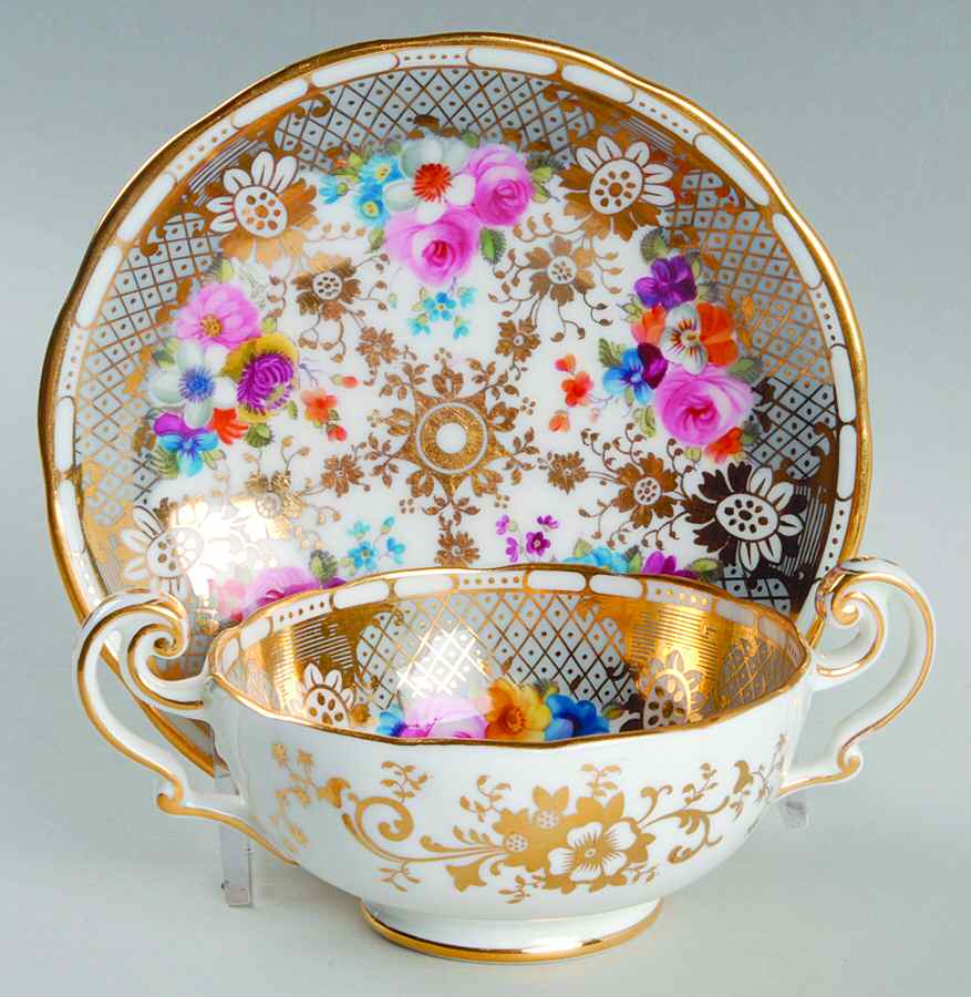3573 Bouillon Cup & Saucer by Royal Cauldon-1