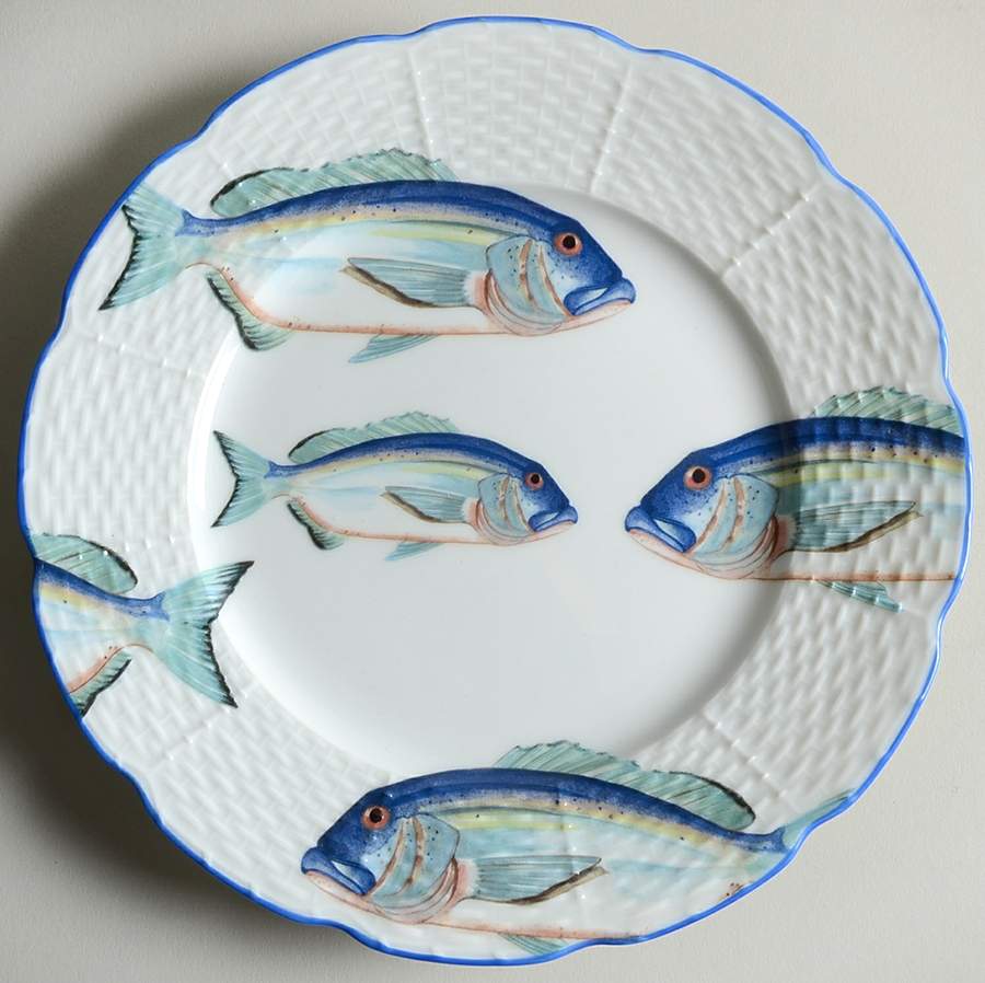 Dinard Les Poissons Dessert/Pie Plate by Raynaud-1