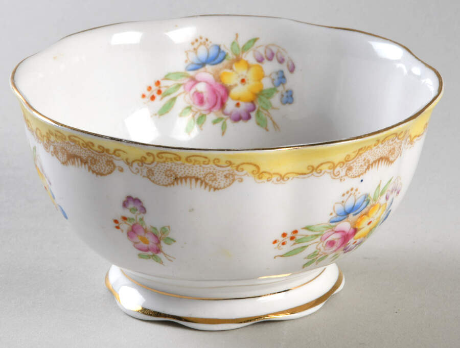 1121 Yellow Open Sugar Bowl by Royal Albert-1