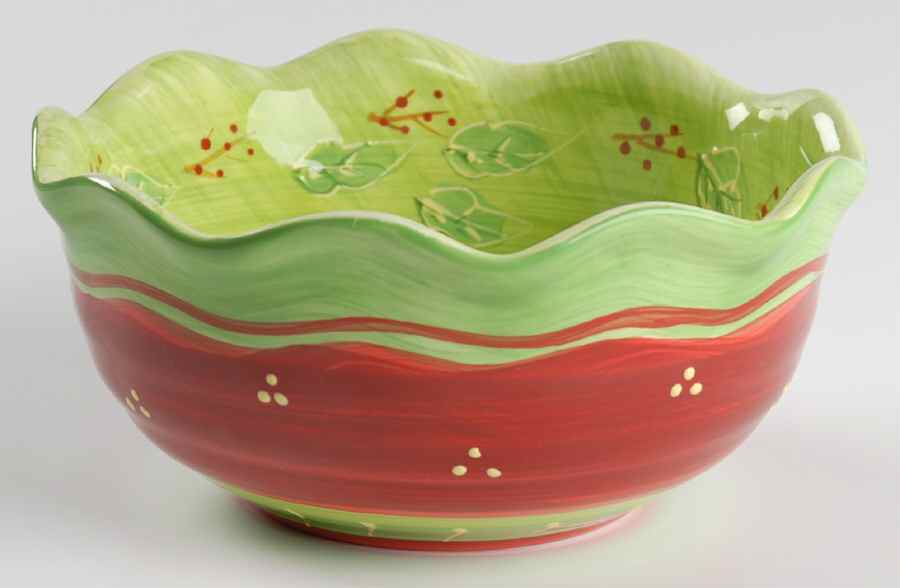 Holly Christmas Soup/Cereal Bowl by Romancing Provence-1