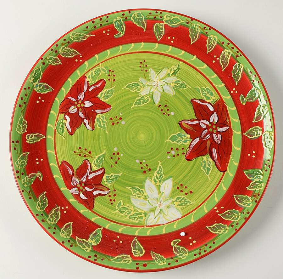 Holly Christmas Service Plate (Charger) by Romancing Provence-1