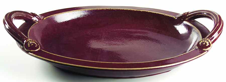 Douce Provence Beaujolais 21" Oval Handled Platter by Romancing Provence-1