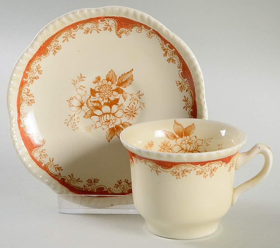 5-360 Flat Demitasse Cup & Saucer Set by Ridgway (Ridgways)-1
