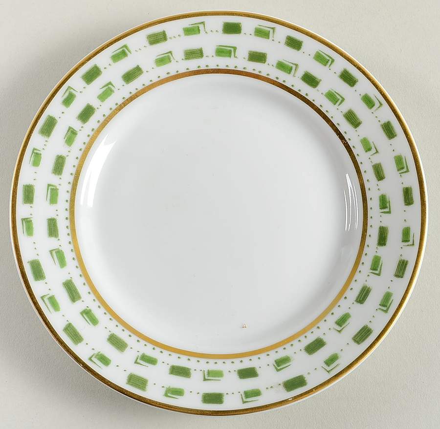 La Bocca Green Bread & Butter Plate by Royal Limoges-1