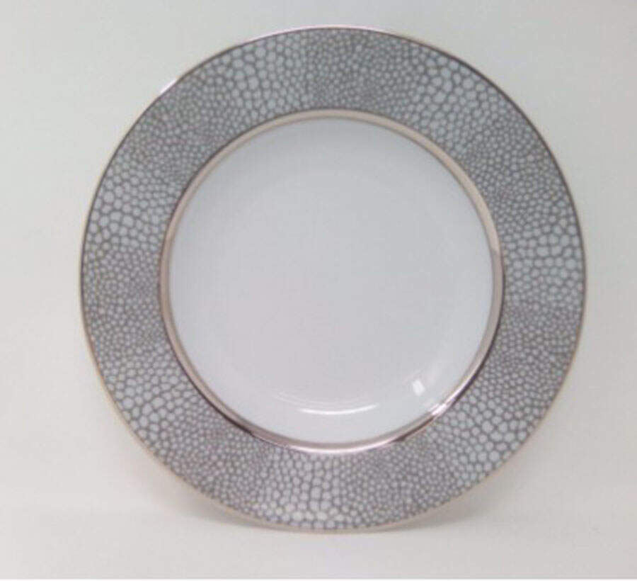 Makassar-Platinum Large Rim Soup Bowl by Royal Limoges-1