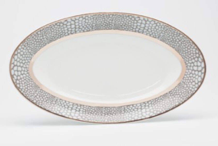 Makassar-Platinum Relish/Gravy Underplate by Royal Limoges-1