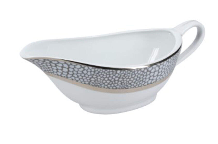 Makassar-Platinum Gravy Boat by Royal Limoges-1