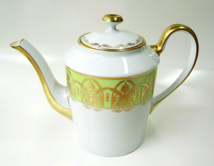 Oasis Green Teapot & Lid by Royal Limoges-1