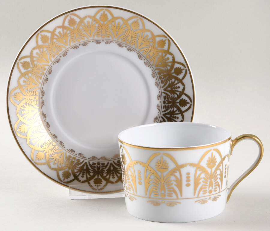 Oasis White Flat Cup & Saucer Set by Royal Limoges-1