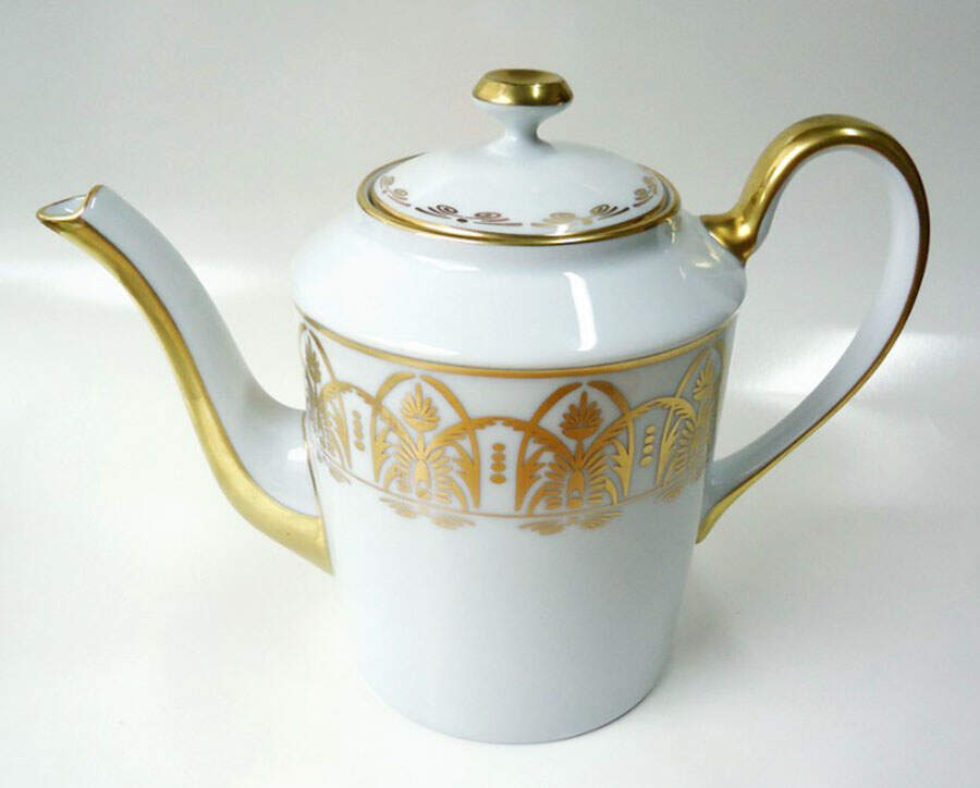 Oasis White Teapot & Lid by Royal Limoges-1