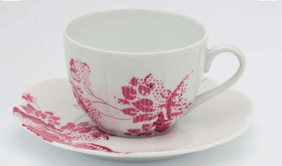 Heure du The Flat Cup & Saucer Set by Royal Limoges-1