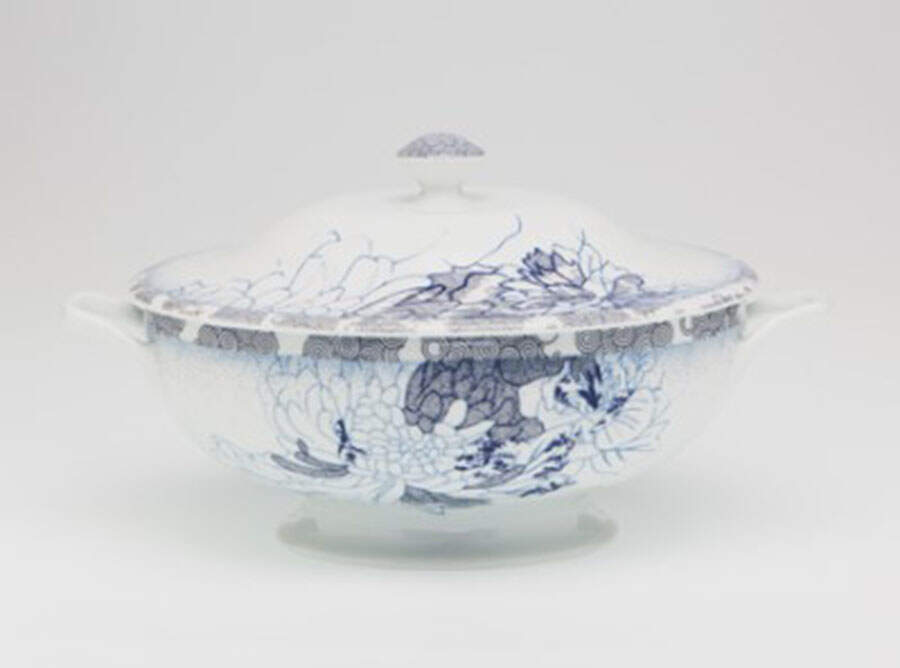 Reve Bleu Tureen &  Lid by Royal Limoges-1