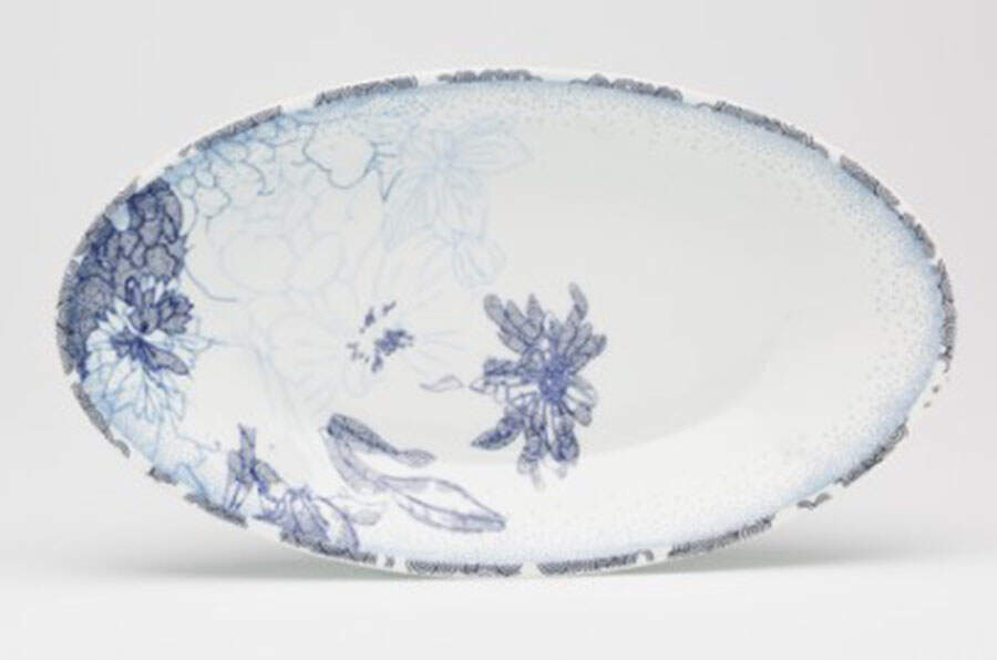 Reve Bleu Relish by Royal Limoges-1