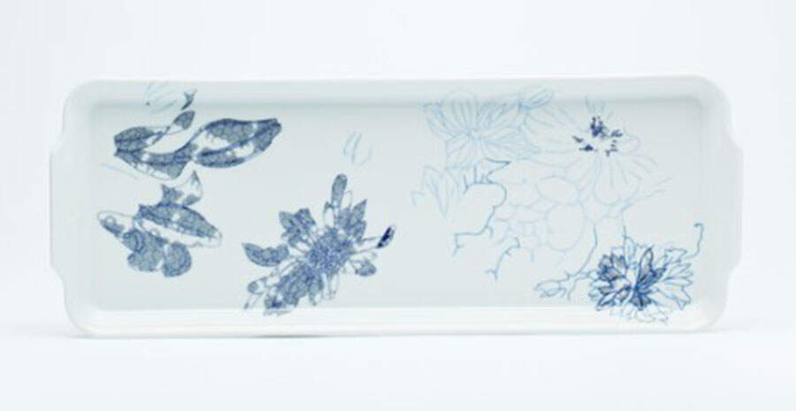 Reve Bleu Oblong Cake Plate by Royal Limoges-1