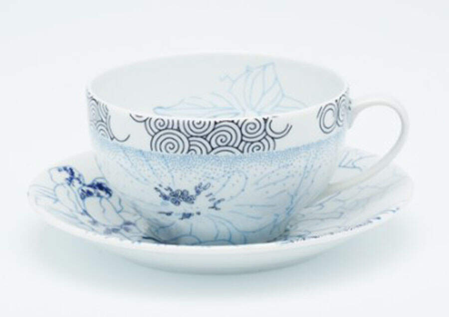 Reve Bleu Breakfast Cup & Saucer Set by Royal Limoges-1