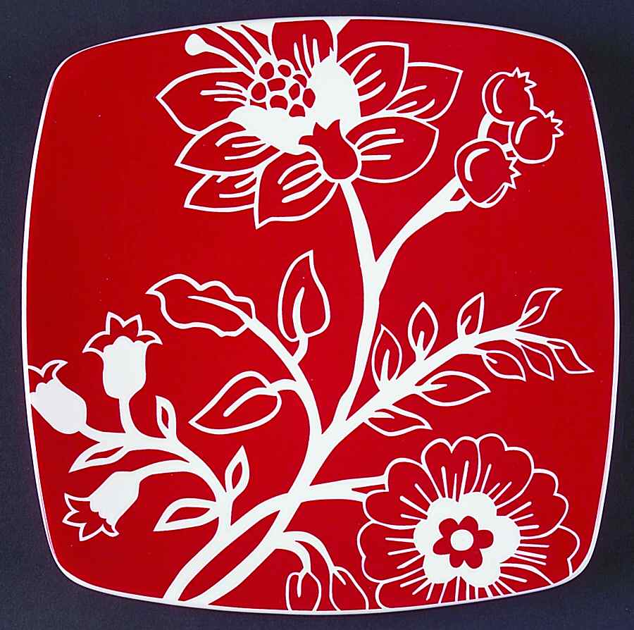 Stanford Park Red Salad/Dessert Plate by Roscher & Co-1