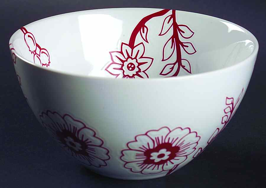 Stanford Park Red Soup/Cereal Bowl by Roscher & Co-1