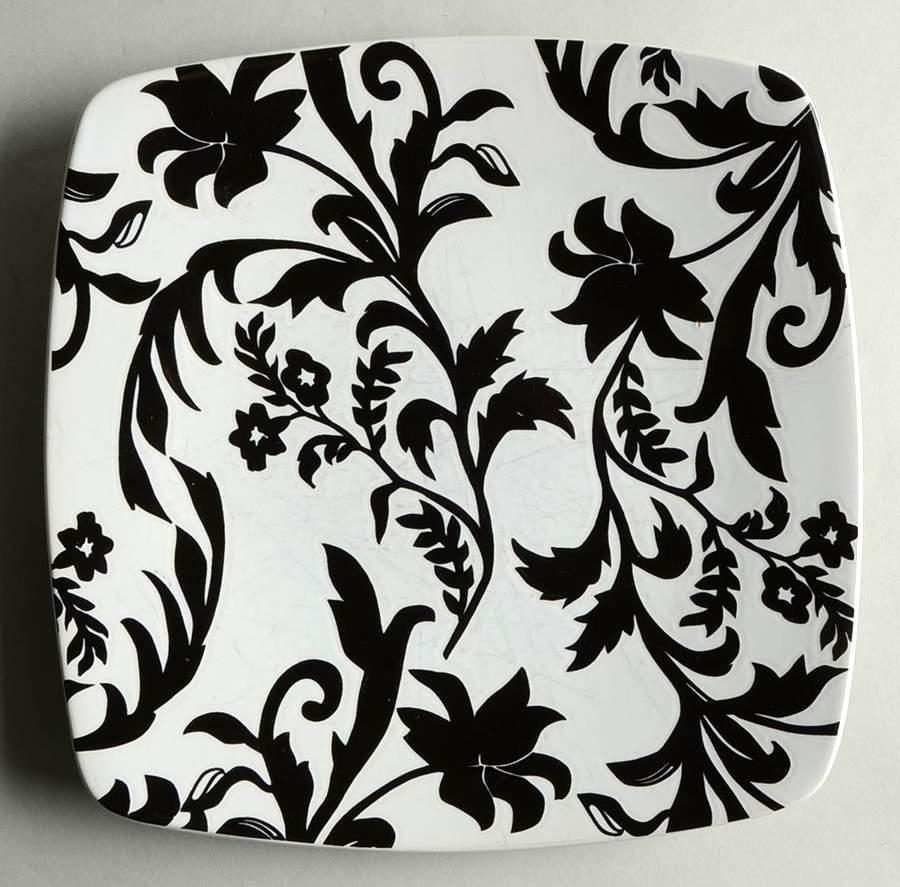 Provincial Black Salad Plate by Roscher & Co-1