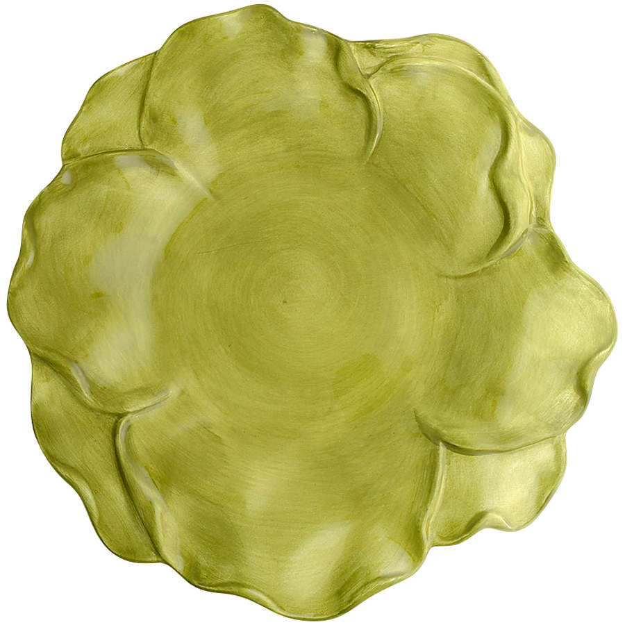 Antique Green Leaf Collection Dinner Plate by Roscher & Co-1