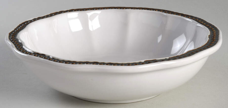 Hobnail White Platinum Soup/Cereal Bowl by Roscher & Co-1