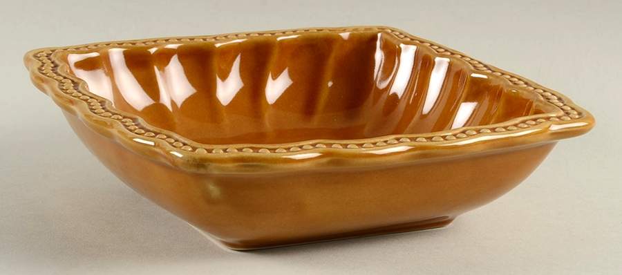 Hobnail Honey Square Soup/Cereal Bowl by Roscher & Co-1