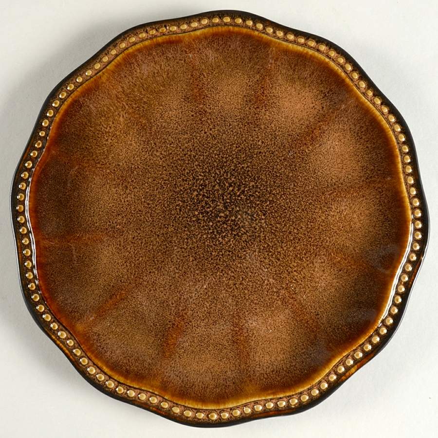Hobnail Tiger Eye Salad Plate by Roscher & Co-1