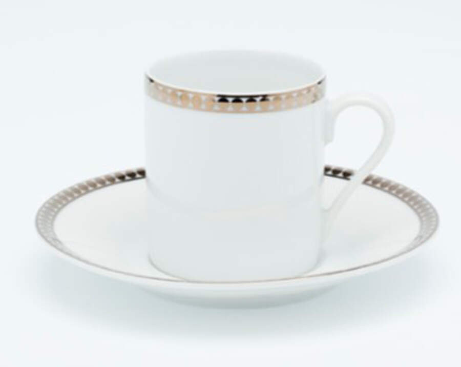 Celtic Flat Demitasse Cup & Saucer Set by Royal Limoges-1