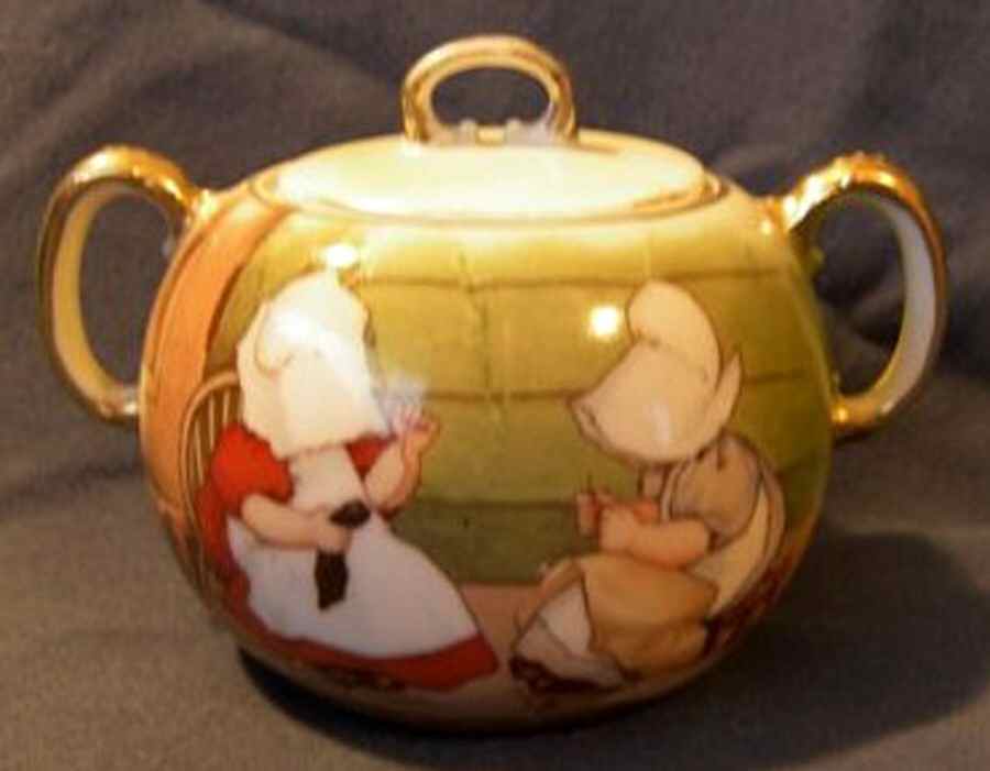 Sunbonnet Babies Sugar Bowl & Lid by Royal Bayreuth-1