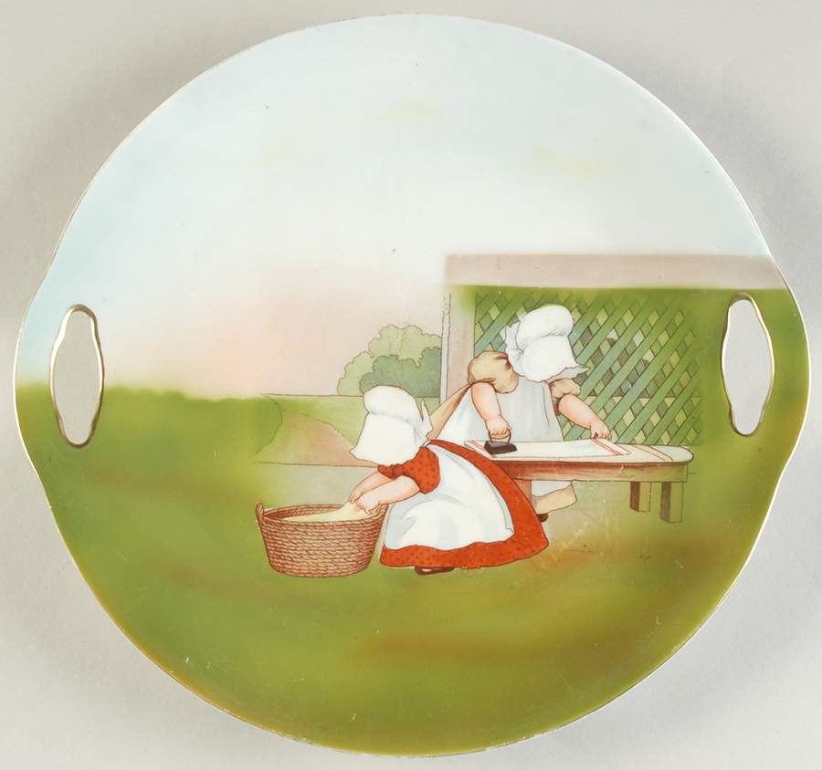 Sunbonnet Babies Handled Cake Plate by Royal Bayreuth-1